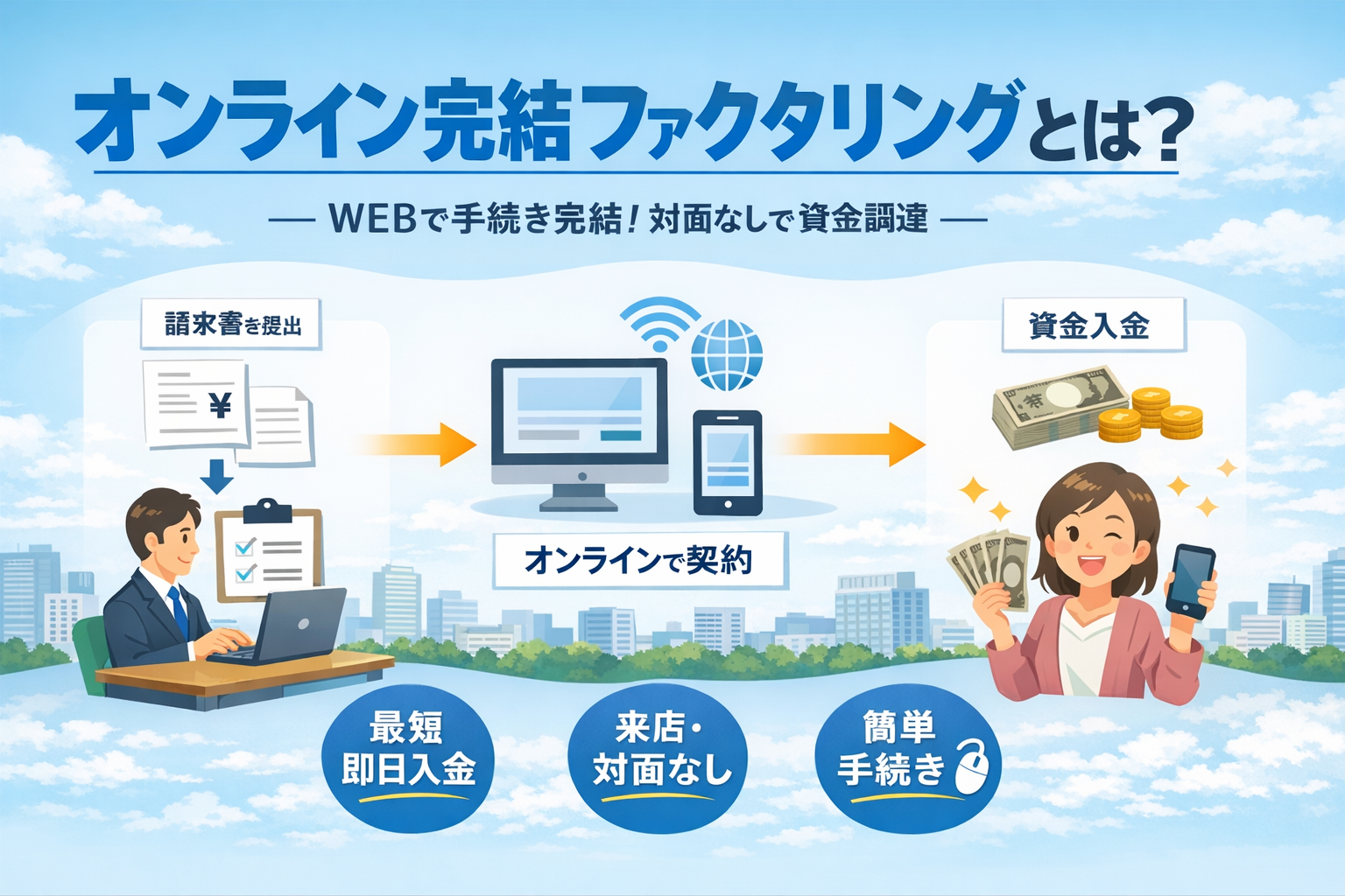 名古屋で即日オンラインファクタリング